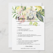 Eetherische Tuin Vrijgezellenfeest Game Kaart (Achterkant)