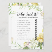 Eetherische Tuin Vrijgezellenfeest Game Kaart (Voorkant / Achterkant)