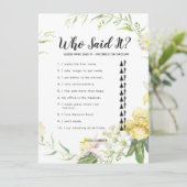 Eetherische Tuin Vrijgezellenfeest Game Kaart (Staand voorkant)