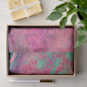 "Eetherische Vellum" – Roze Blauwgroen Blauw Abstr Tissuepapier (Geschenk)