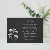 Eetherische violette bloemen Orthodoxe Christelijk Bedankkaart (Staand voorkant)