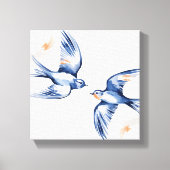 Eetherische vlucht - Swallow Duo Canvas Art (Voorkant)