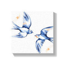 Eetherische vlucht - Swallow Duo Canvas Art