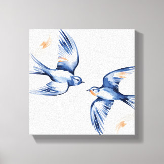 Eetherische vlucht - Swallow Duo Canvas Art