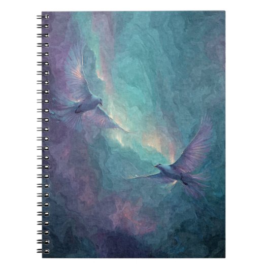 Eetherische vogels Aurora Notitieboek (Voorkant)