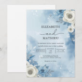 Eetherische vorst Bloemen Romance bruiloft Kaart (Voorkant / Achterkant)