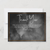 Eetherische Waterverf Black Wedding Bedankt Card (Voorkant)
