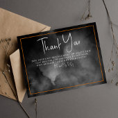 Eetherische Waterverf Black Wedding Bedankt Card