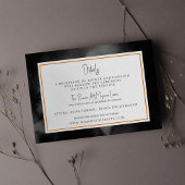 Eetherische Waterverf Dark Moody Wedding Details Informatiekaartje