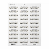 Eetherische Waterverf Mountain Peaks Retouradres Etiket (Full Sheet)