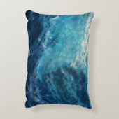 Eetherische waterzeemeermin schoonheid in diep bla accent kussen (Achterkant (Verticaal))