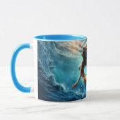 Eetherische waterzeemeermin schoonheid in diep bla mok (Links)