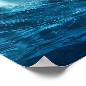 Eetherische waterzeemeermin schoonheid in diep bla poster (Hoek)