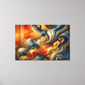 Eetherische wervelsymfonie - Fluid Art Masterpiece Canvas Afdruk (Voorkant)