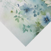 Eetherische wilde bloemen Waterverf blauw en groen Tissuepapier (Detail)