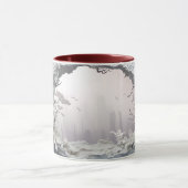 Eetherische Witte Bloemen Fantasy Keramische Koffi Mok (Midden)