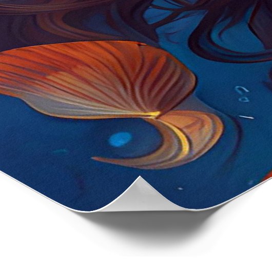 Eetherische zeemeermin Art Print Fantasy Onderwate (Hoek)