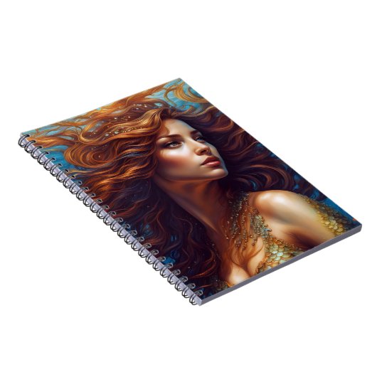 Eetherische zeemeermin Art Print Fantasy Onderwate Notitieboek (Rechterzijde)