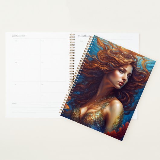 Eetherische zeemeermin Art Print Fantasy Onderwate Planner (Display)