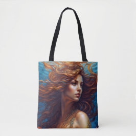 Eetherische zeemeermin Art Print Fantasy Onderwate Tote Bag