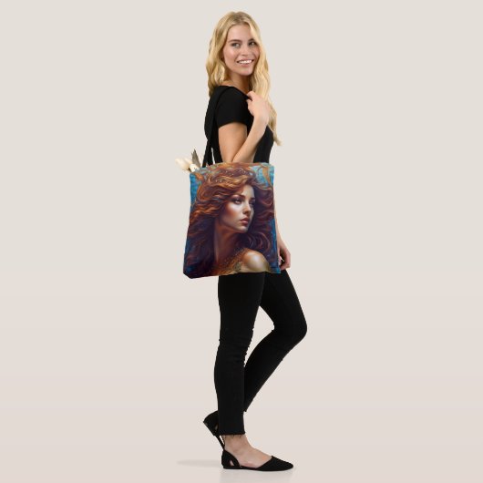 Eetherische zeemeermin Art Print Fantasy Onderwate Tote Bag (Op model)