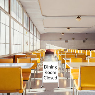 Eetkamer gesloten minimalistisch Poster teken