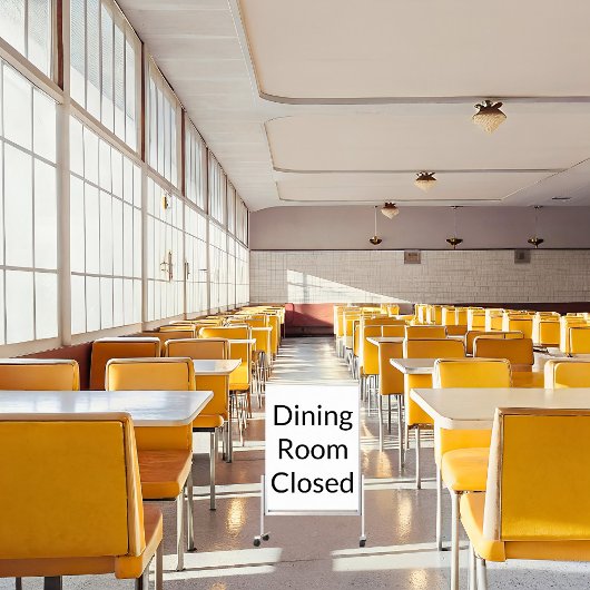 Eetkamer gesloten minimalistisch Poster teken