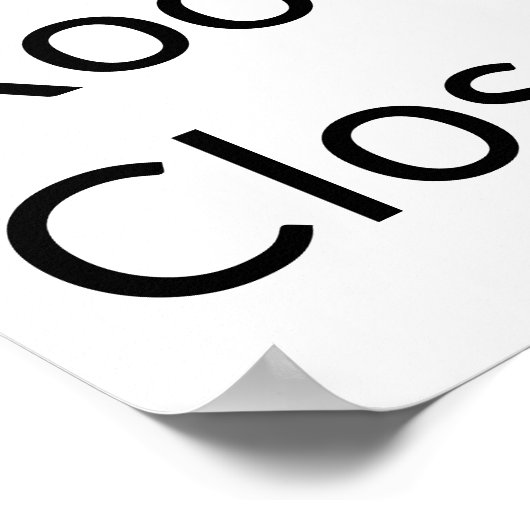 Eetkamer gesloten minimalistisch Poster teken (Hoek)