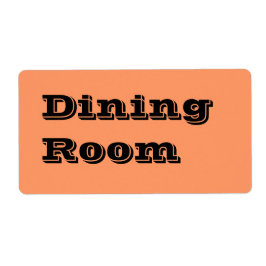 Eetkamer Verhuislabels in Sinaasappel Etiket