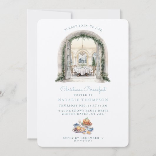 Eetkamertafel | Kerstontbijt Kaart (Voorkant)