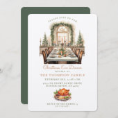 Eetkamertafel | Uitnodiging voor het diner op kers (Voorkant / Achterkant)