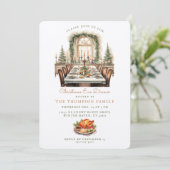 Eetkamertafel | Uitnodiging voor het diner op kers (Staand voorkant)