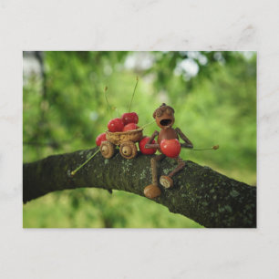 Eetkersen in de boomzomer briefkaart