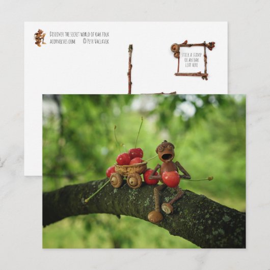 Eetkersen in de boomzomer briefkaart (Voorkant / Achterkant)