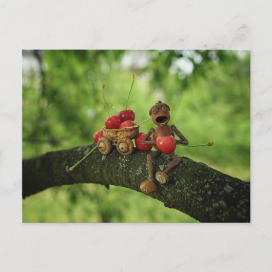 Eetkersen in de boomzomer briefkaart (Voorkant)