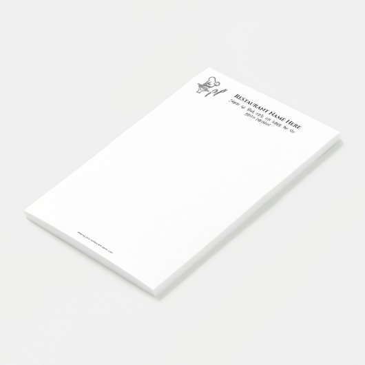 Eetkeuken, bestek, bord restaurants, logo post-it® notes (Schuin)