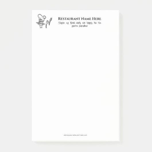 Eetkeuken, bestek, bord restaurants, logo post-it® notes (Voorkant)