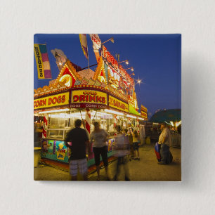 Eetkraam op de Northwest Montana Fair in Vierkante Button 5,1 Cm