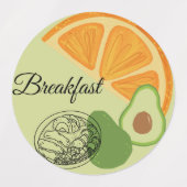 Eetlabels voor ontbijt, lunch en diner labels (Design 1)