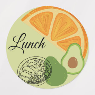 Eetlabels voor ontbijt, lunch en diner labels