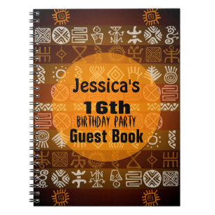 Eetnisch 16e Birthday Party Guest Book Notitieboek