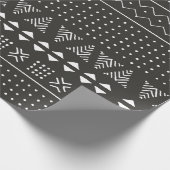 Eetnisch patroon van zwarte en witte stammen met g cadeaupapier (Hoek)