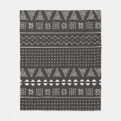 Eetnisch patroon van zwarte en witte stammen met g fleece deken (Voorkant)