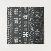 Eetnisch patroon van zwarte en witte stammen met g wandkleed (Voorkant (horizontaal))