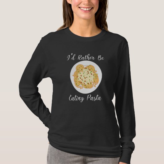 Eetpasta Ironic Quote Spaghetti T-shirt (Voorkant)