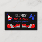 Eetschoenen, Kinder entertainer, clown Visitekaartje (Voorkant)