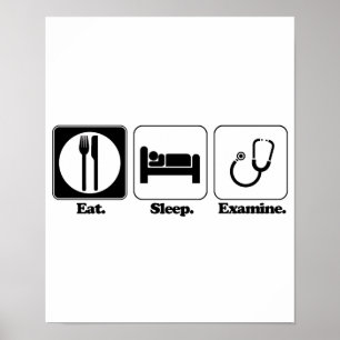 Eetslaap dokter poster