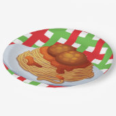 Eetster voor spaghetti papieren bordje (Gekanteld)