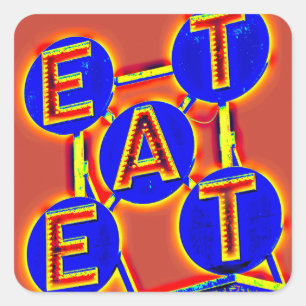 eetsticker vierkante sticker