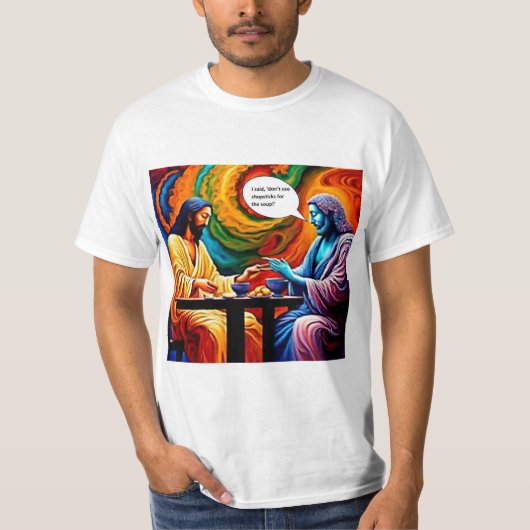 Eetstokjes Soep T-shirt (Voorkant)